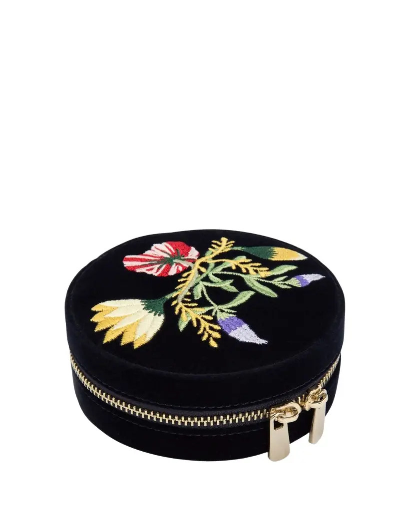 WOLF Zoe Round Travel Jewelry Case
