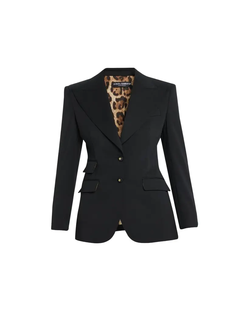 Dolce & Gabbana Wool Blazer Jacket w/ Button Detail