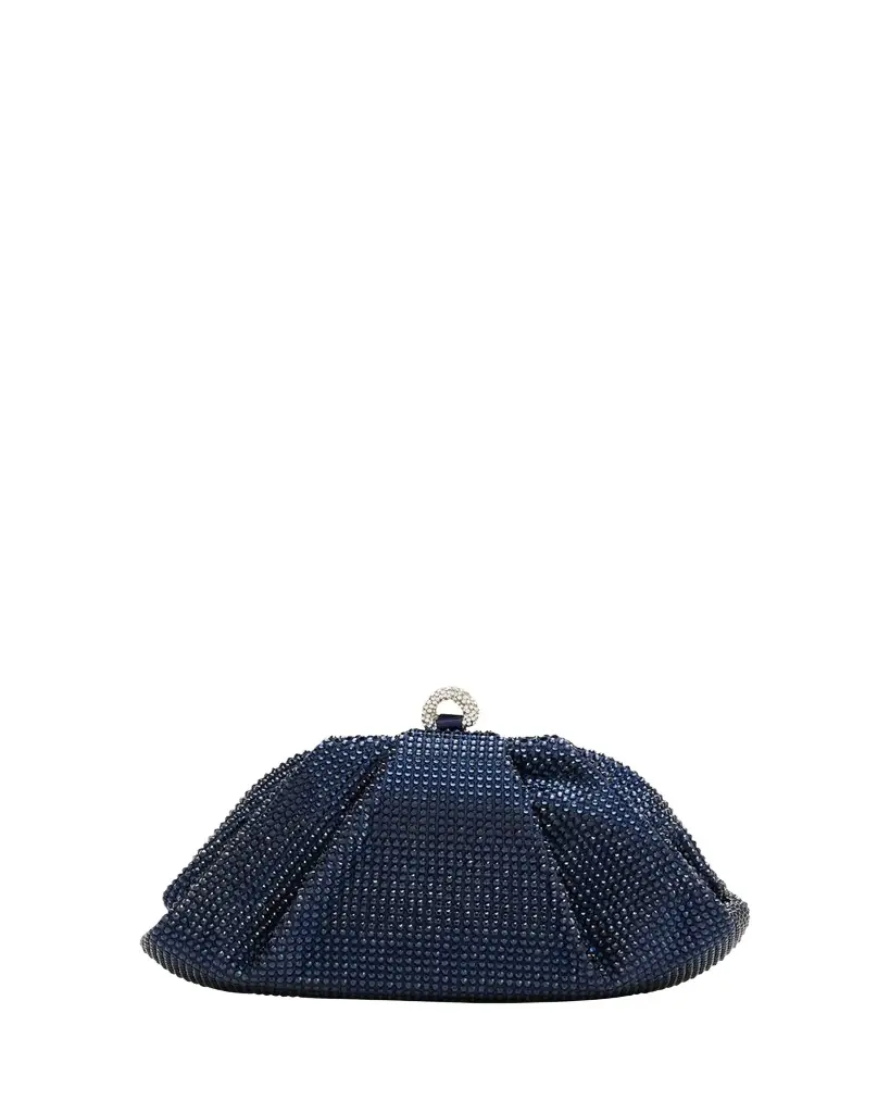 Judith Leiber Couture Gemma Pleated Crystal Clutch Bag