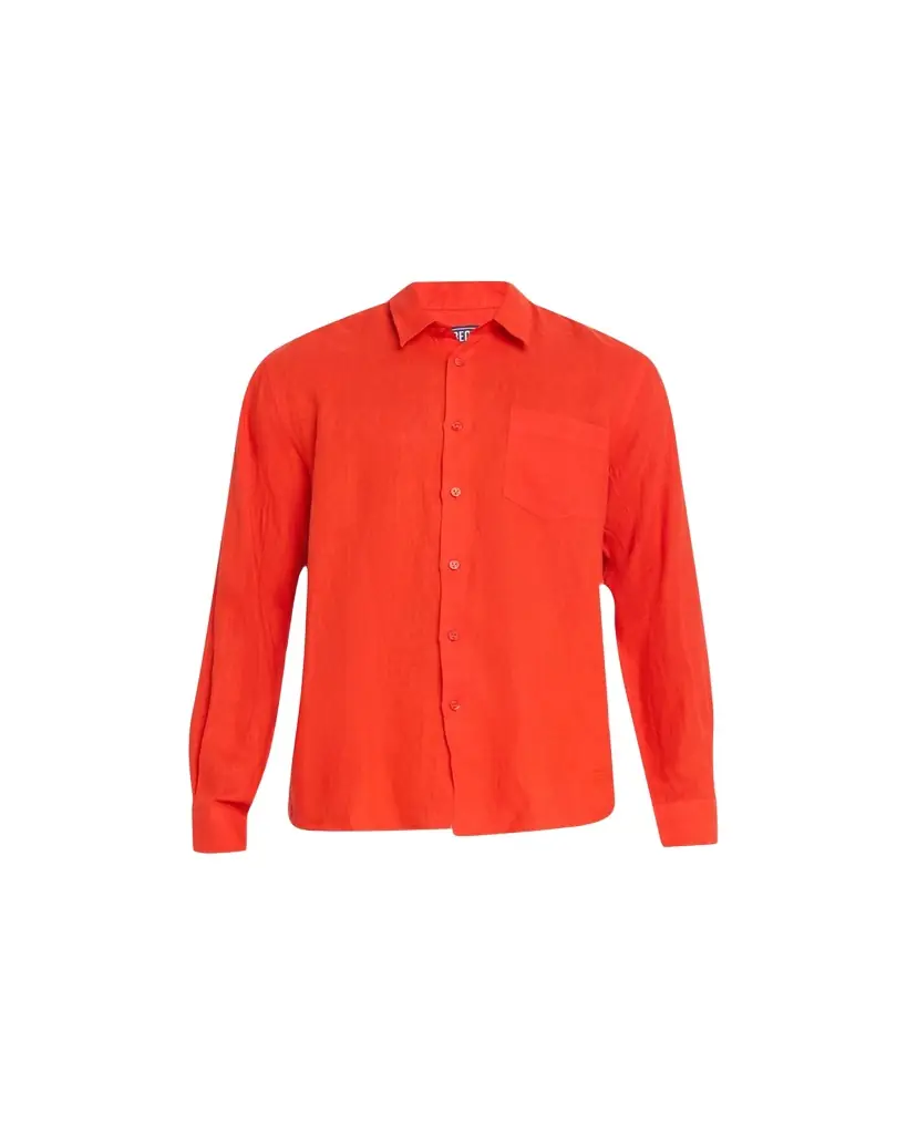 Vilebrequin Men's Caroubis Solid Linen Sport Shirt