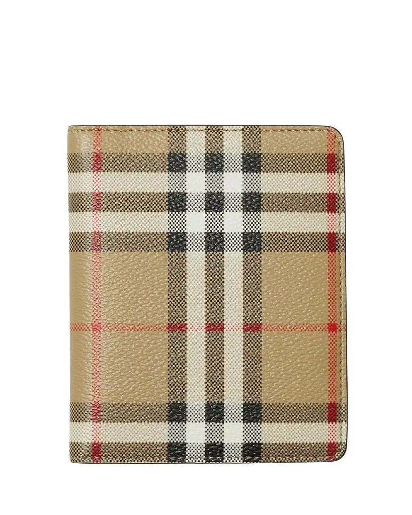 Burberry Check Bifold Passport Holder