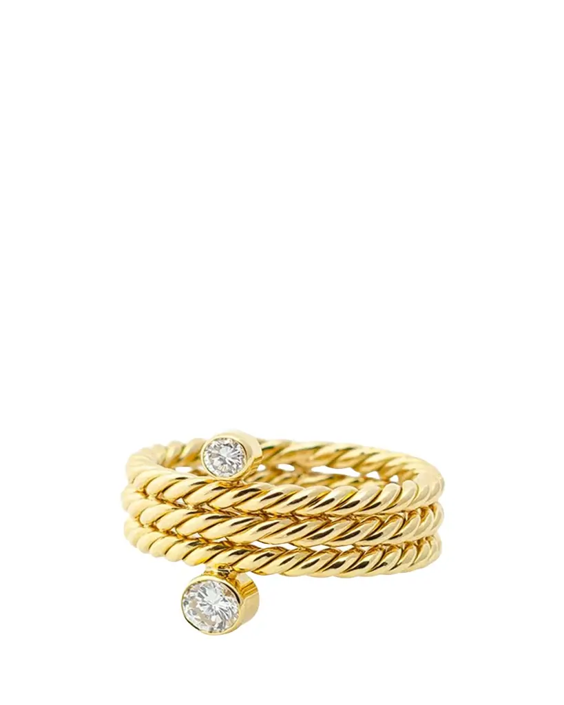 Haute Victoire Hand Twisted 3 Row Diamond Ring, Size