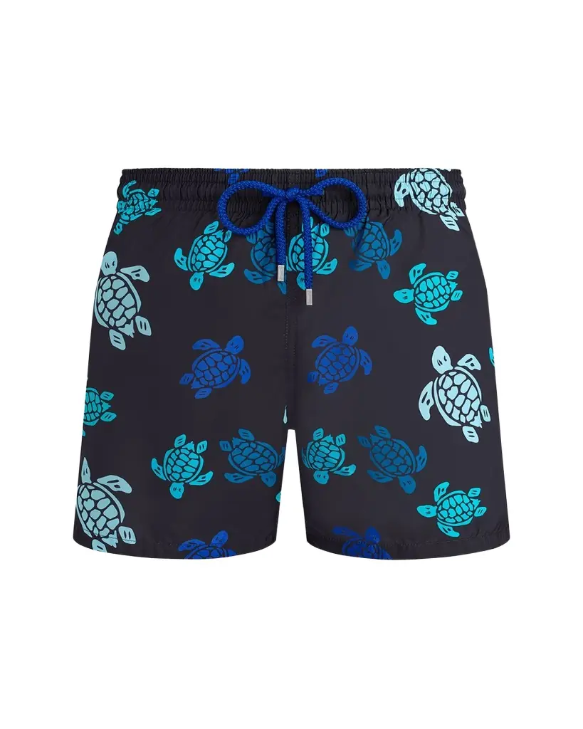 Vilebrequin Men's Multicolor Turtle-Print Swim Shorts