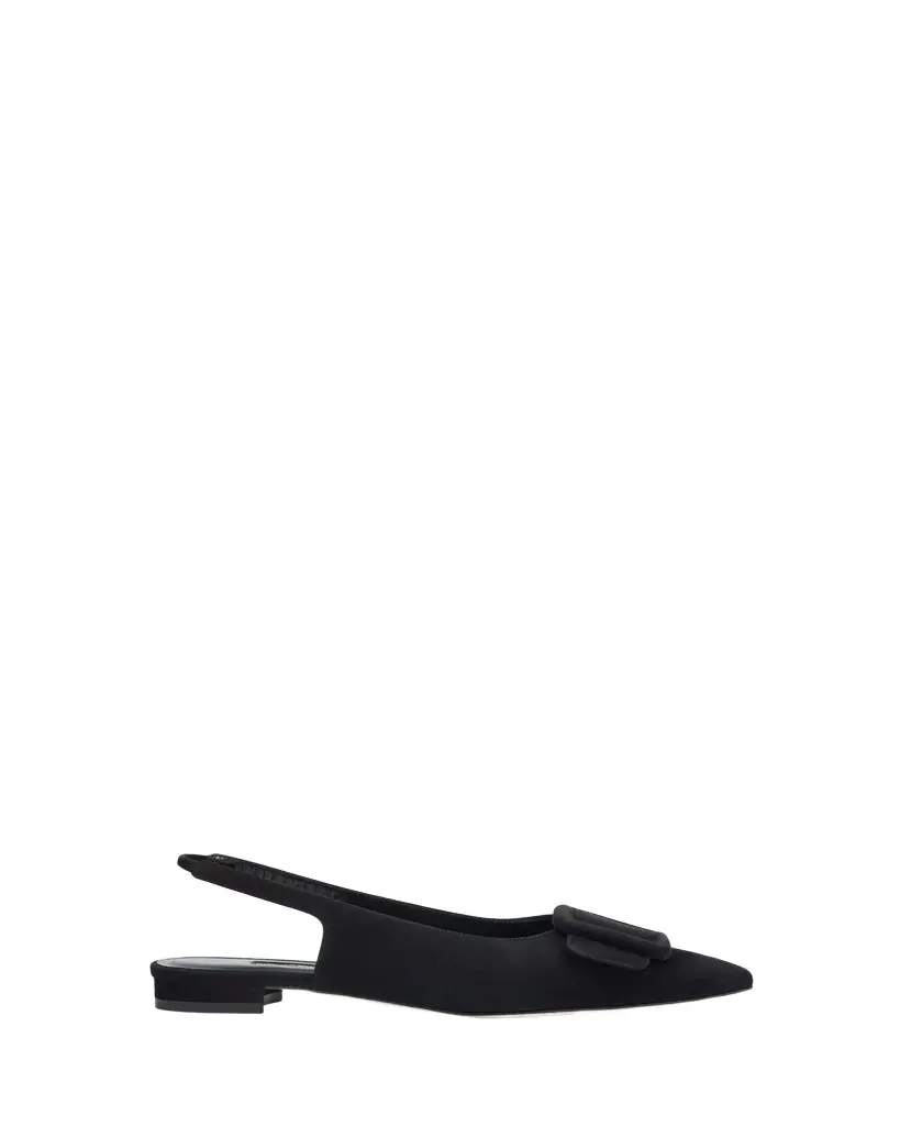 Manolo Blahnik Maylura Suede Slingback Ballerina Flats