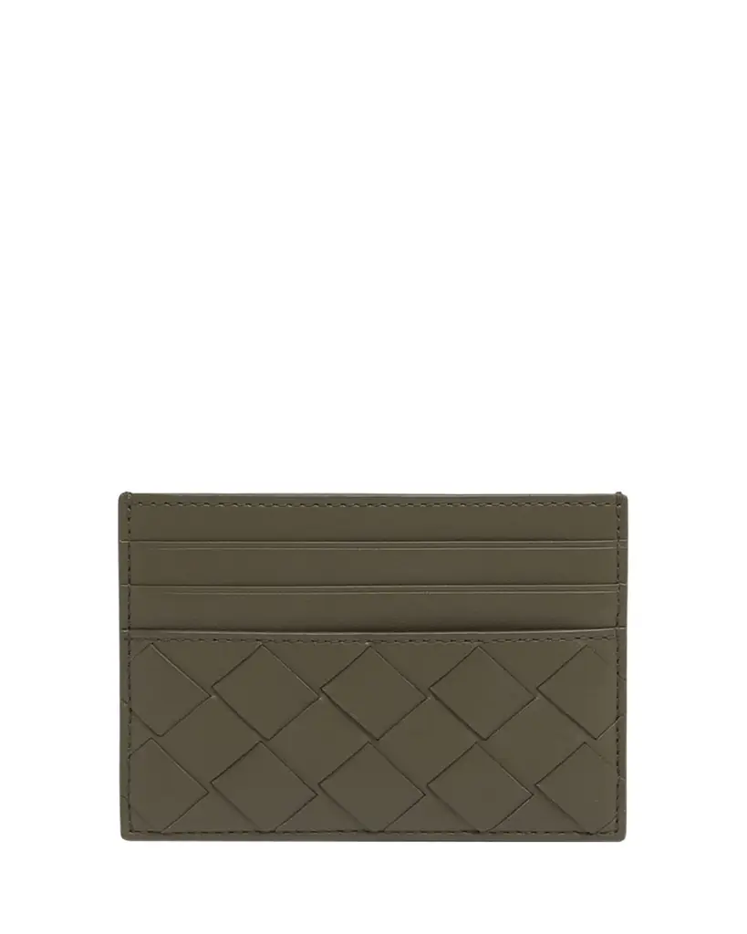 Bottega Veneta Men's Intrecciato 15 Leather Card Holder