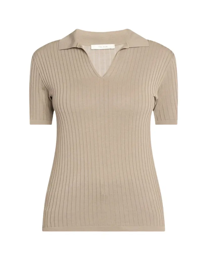 THE ROW Kaiomi Ribbed Short-Sleeve Top