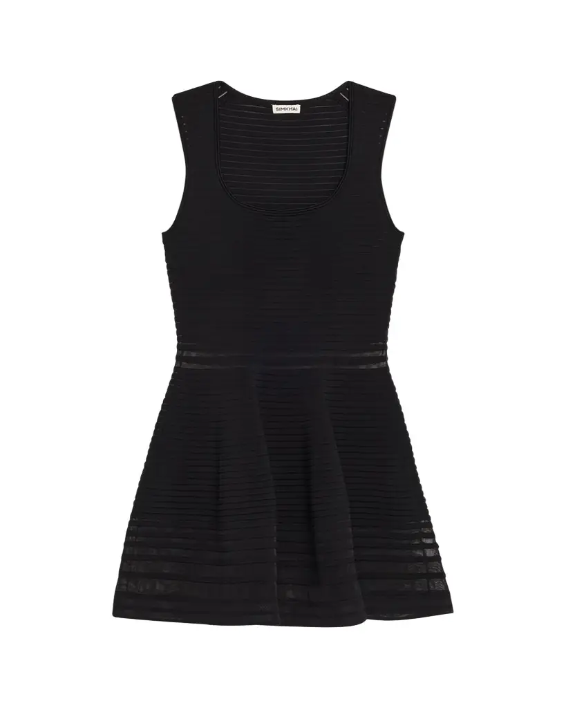 SIMKHAI Lottie Stripe Illusion Mini Dress