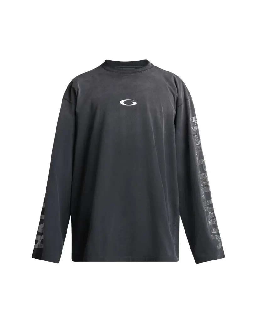 Balenciaga Men's Security Tape Oversized Long-Sleeve T-Shirt