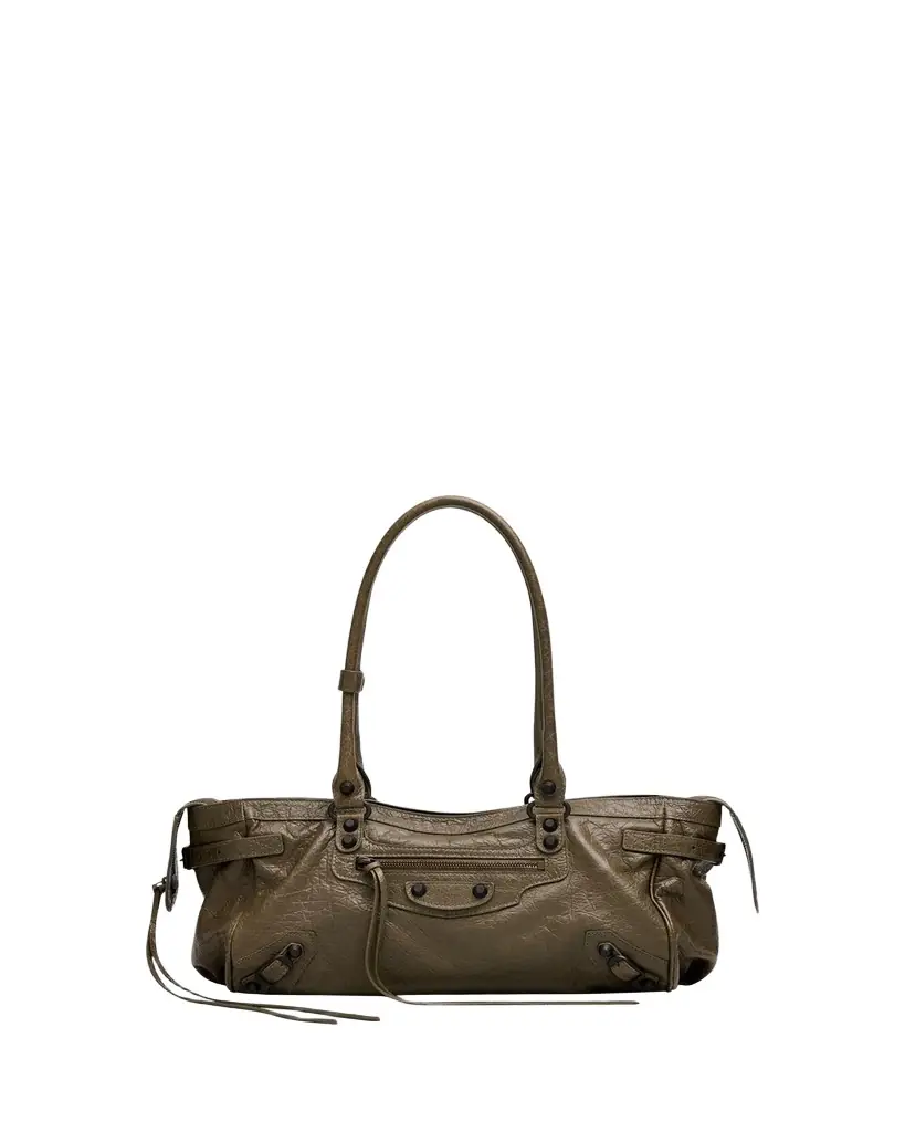 Balenciaga Le City East-West Shoulder Bag in Leather - Women's Bags