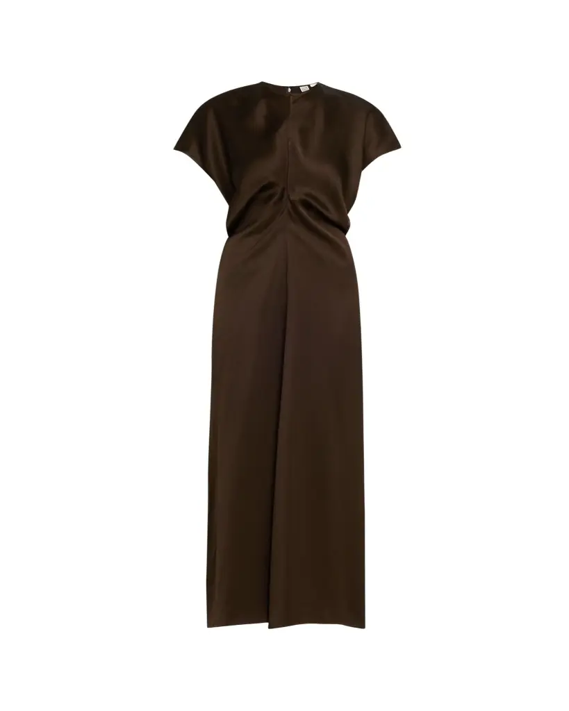 Toteme Slouch Waist Satin Maxi Dress