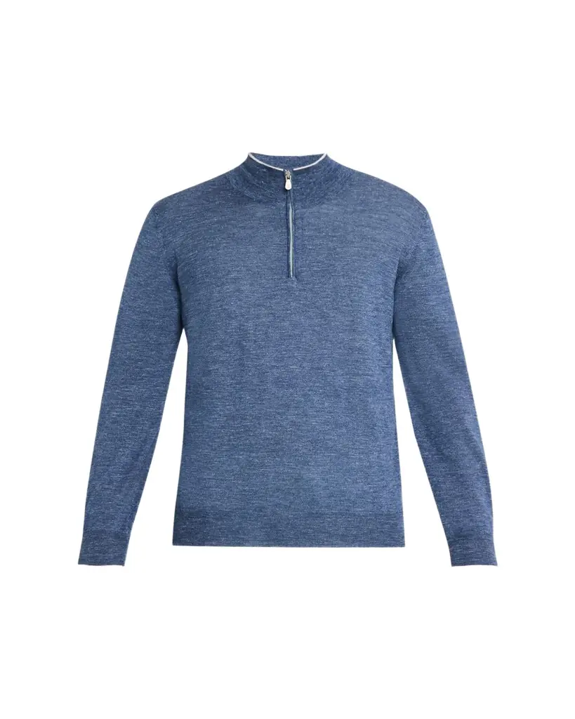Brunello Cucinelli Men's Cashmere Knit Quarter-Zip Sweater