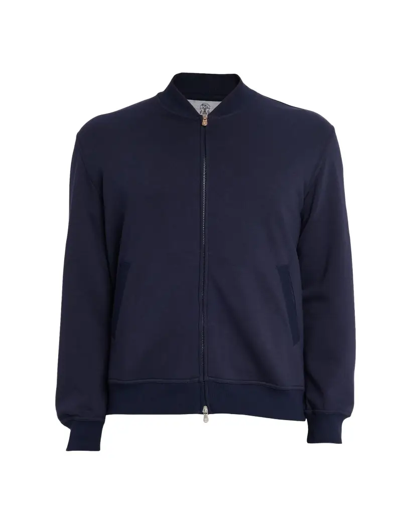 Brunello Cucinelli Men's Cotton Full-Zip Cardigan Sweatshirt