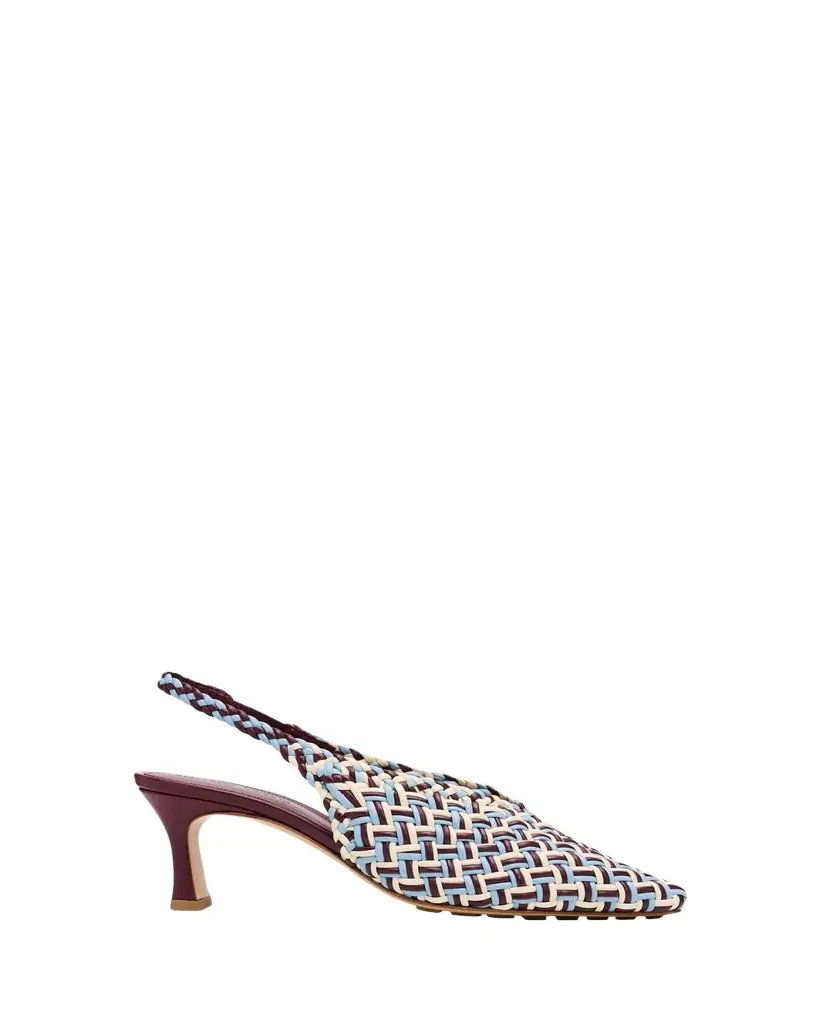 Bottega Veneta 60mm Sofia Intrecciato Leather Slingback Pumps - Women's Shoes