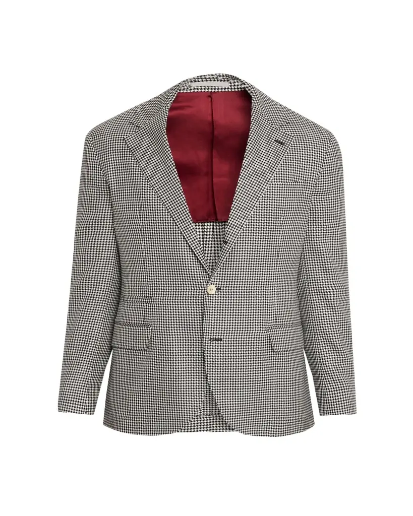 Brunello Cucinelli Men's Wool, Silk and Linen Houndstooth Sport Coat