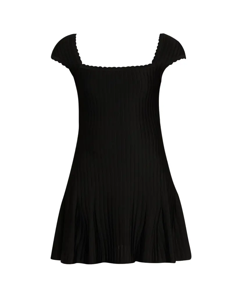 Givenchy Cap-Sleeve Pleated Mini Dress