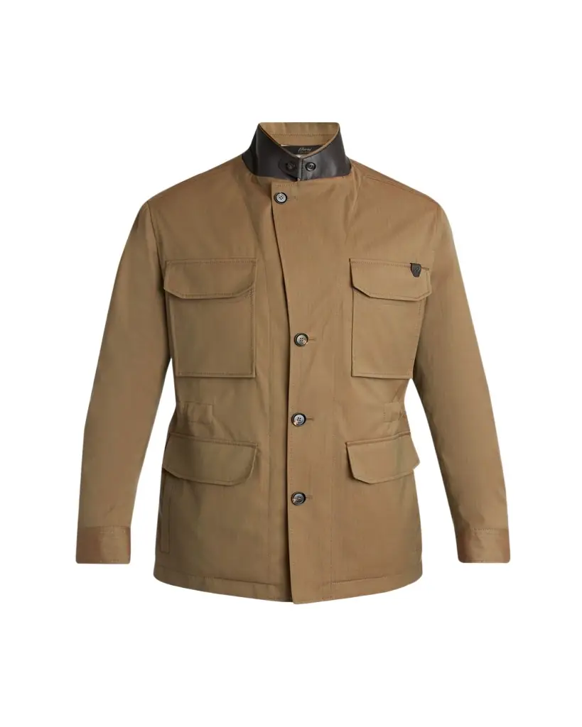 Brioni Men's Wool-Blend Sahariana Jacket