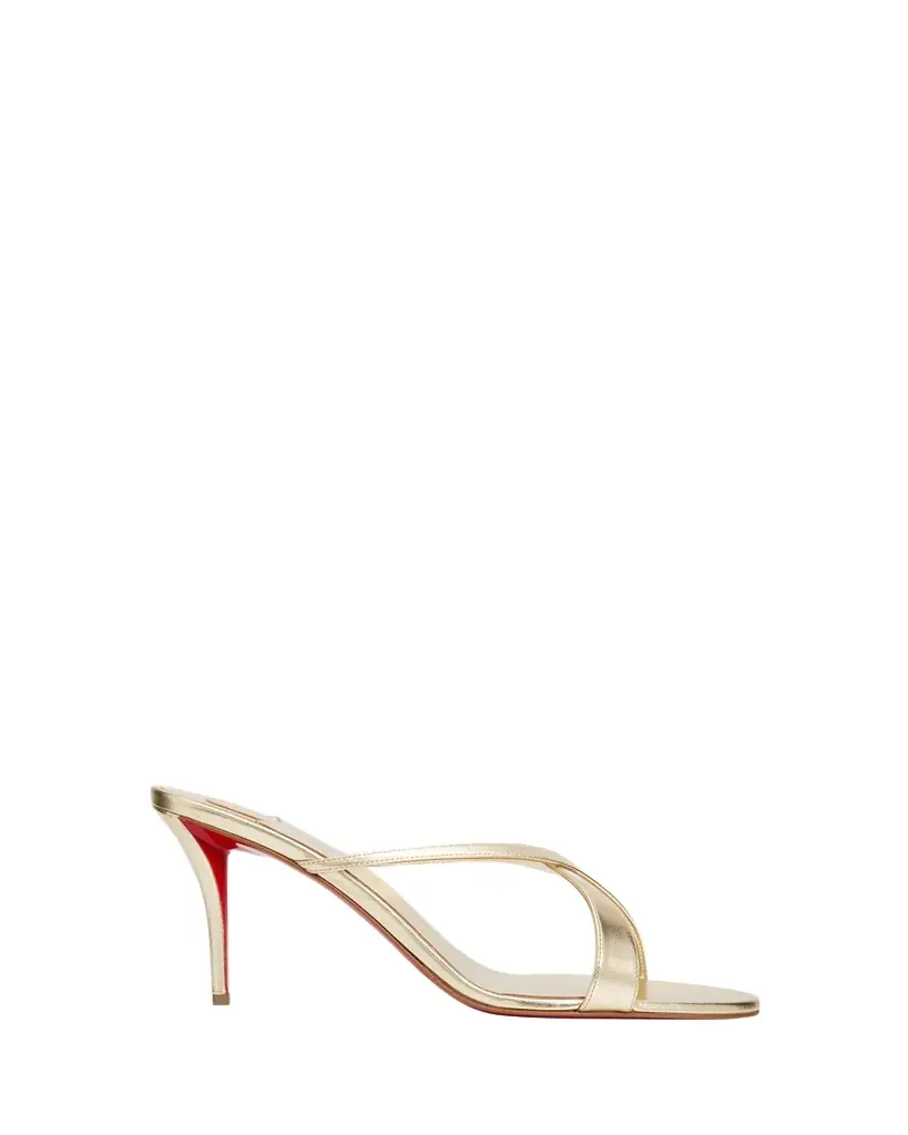 Christian Louboutin 80mm Mulazee Metallic Leather Sandals
