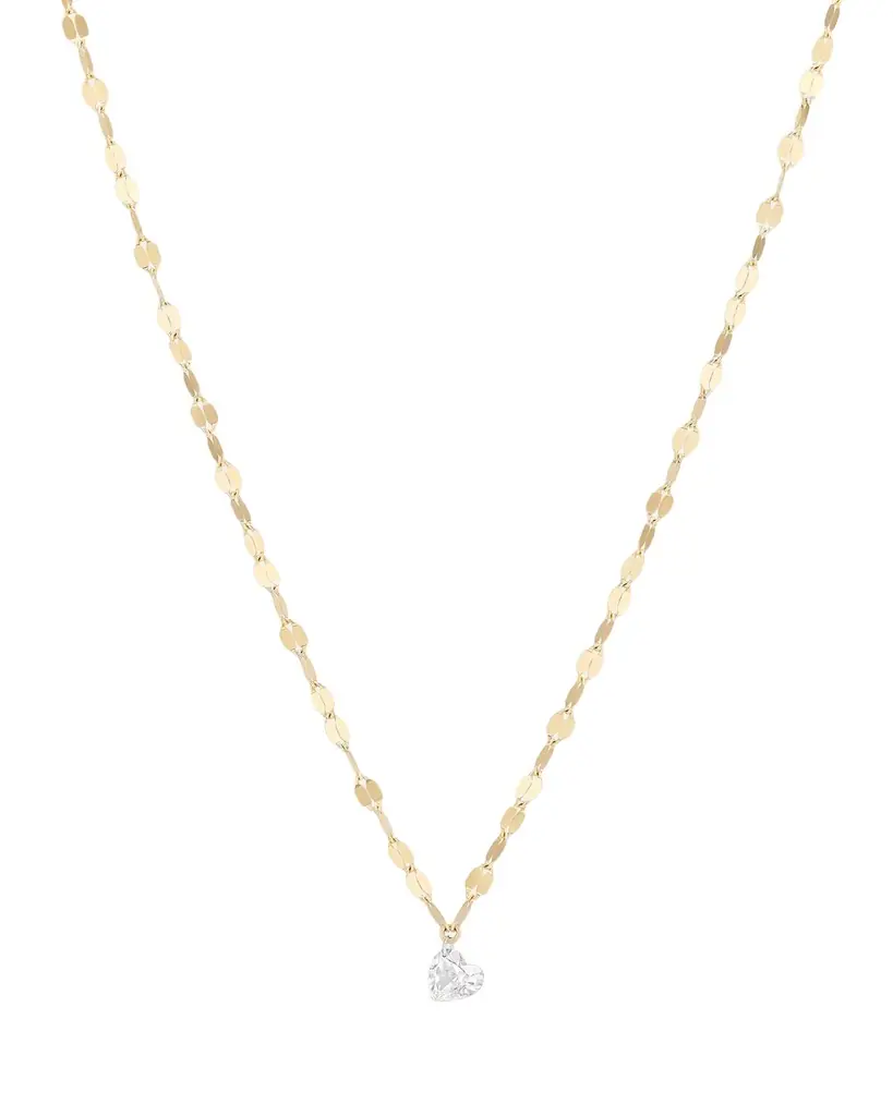 Lana Solo Floating Diamond Heart Pendant Necklace