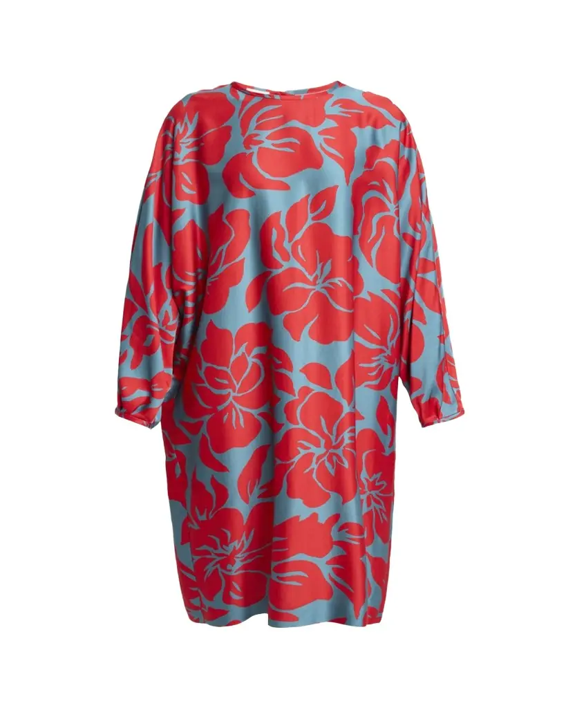 Dries Van Noten Dally Relaxed Floral Satin Midi Dress