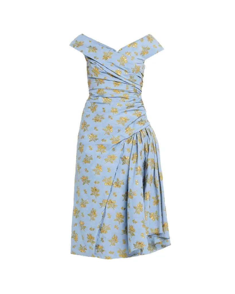 Lela Rose Floral Fil Coupe Florence Dress