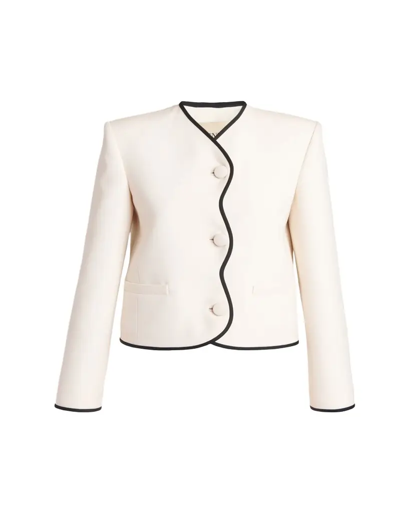 Valentino Garavani Virgin Wool Scallop Jacket - Women's Clothing