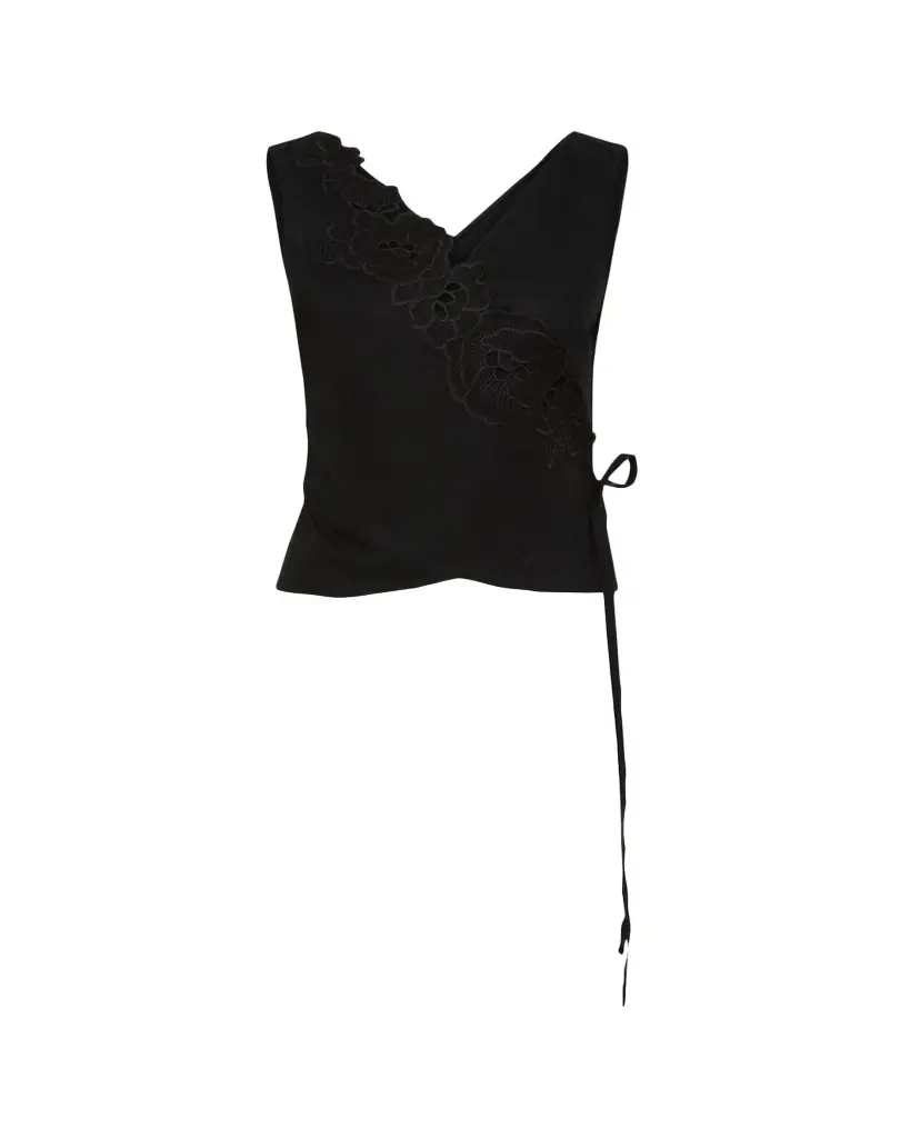 SIR Klara Embroidered Wrap Top