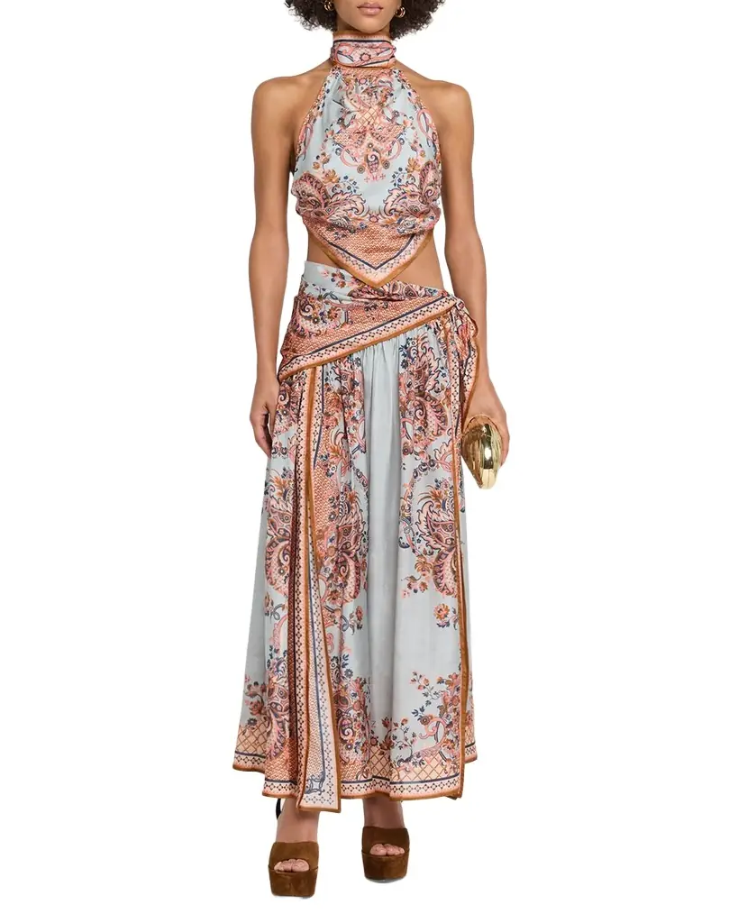 Zimmermann Aster Scarf Midi Skirt