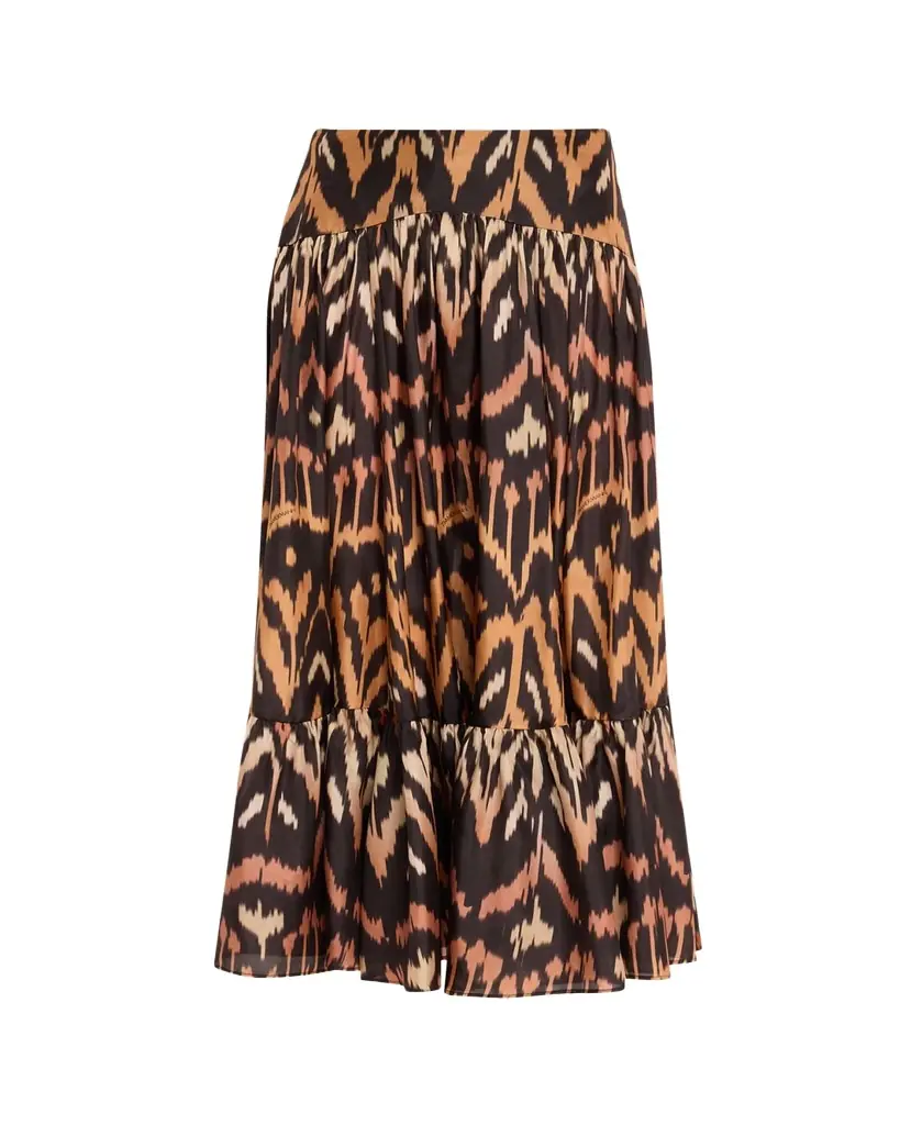 Zimmermann Aster Ikat Midi Skirt