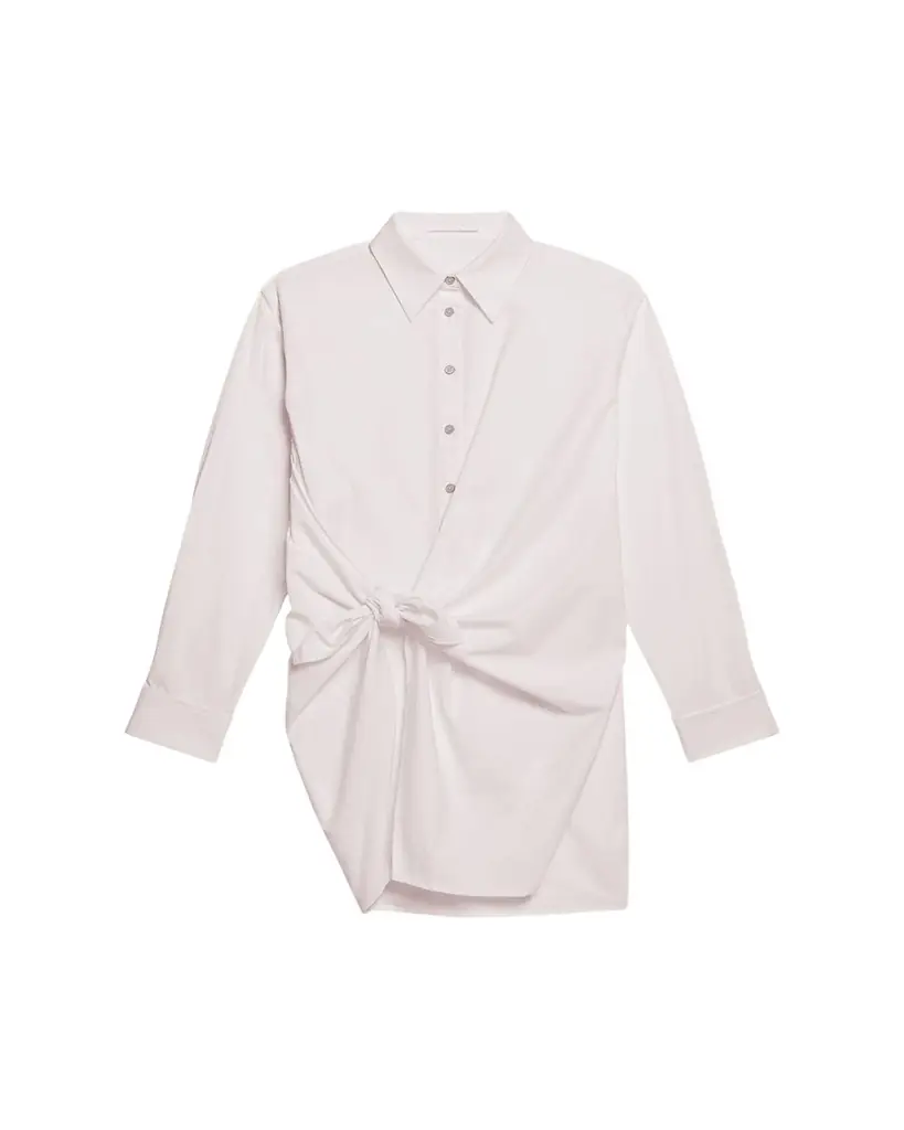 Helmut Lang Knotted Cotton Shirtdress