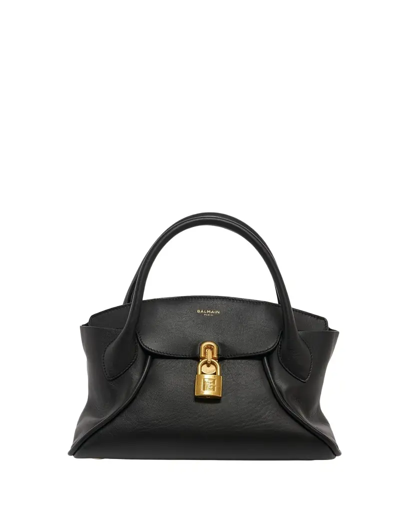Balmain Pulse Leather Top-Handle Bag