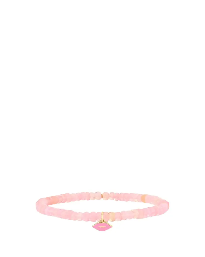Sydney Evan 14K Pink Lips on Ethiopian Opal Bracelet