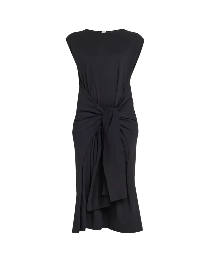 Toteme Tie-Waist Cotton Jersey Dress