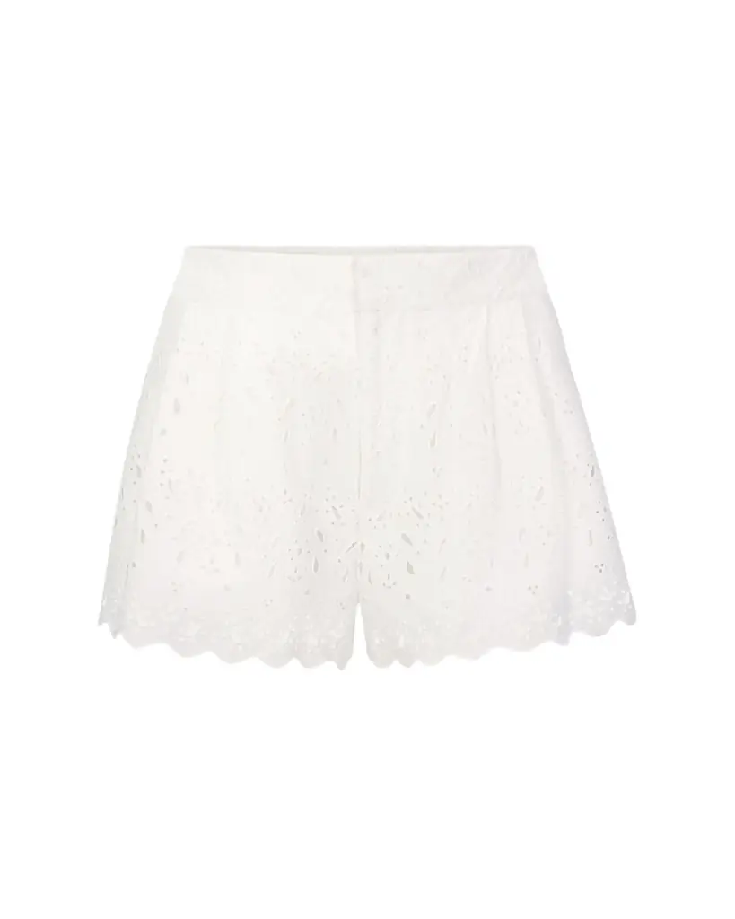 FRAME The Paisley Eyelet Shorts