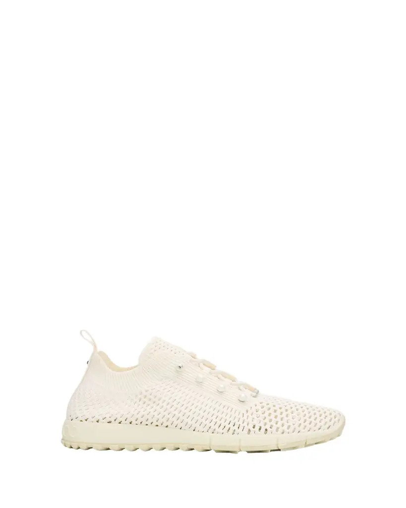 Jimmy Choo Veles Crochet-Knit Low-Top Trainers