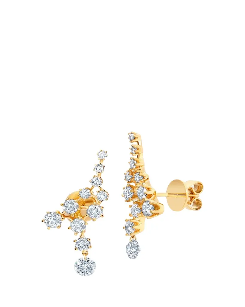 Graziela Gems 18K Floating Diamond Earring Climbers
