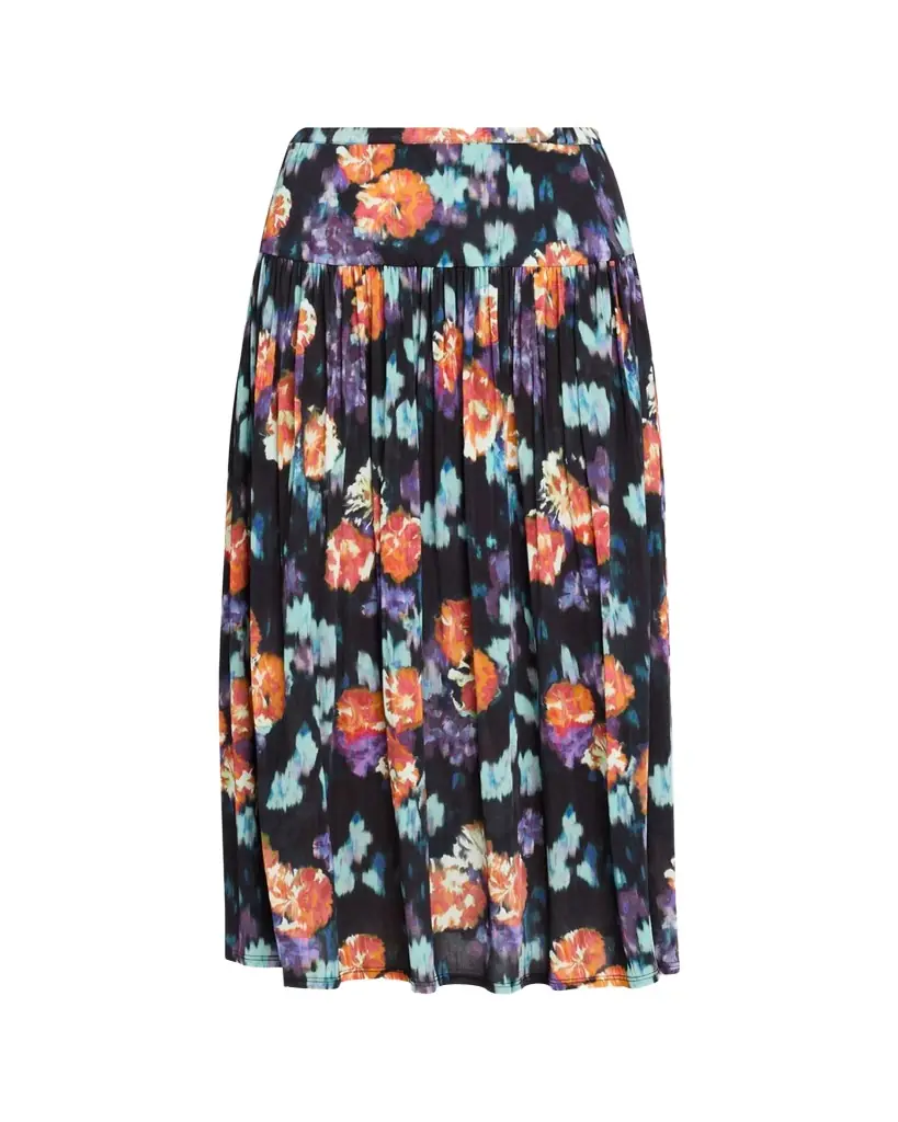 Ulla Johnson Blanche Pleated Floral Midi Skirt