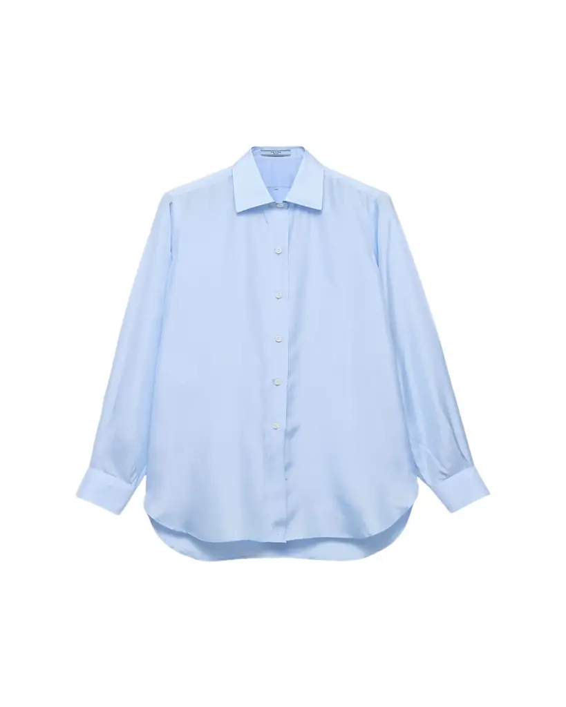 Prada Silk Poplin Button-Down Shirt