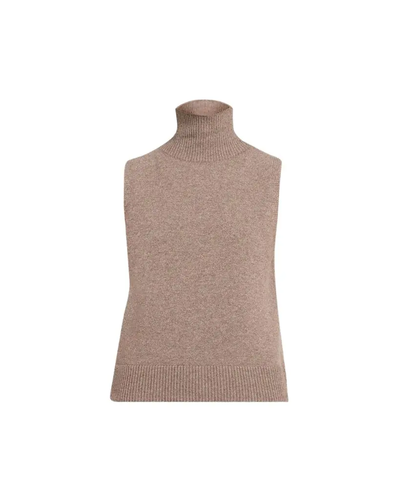 Brandon Maxwell Bruno Turtleneck Sleeveless Sweater