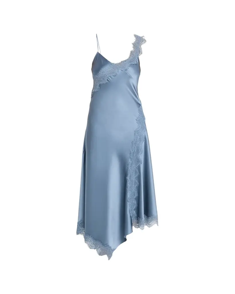 Veronica Beard Vernon Lace Silk Slip Dress