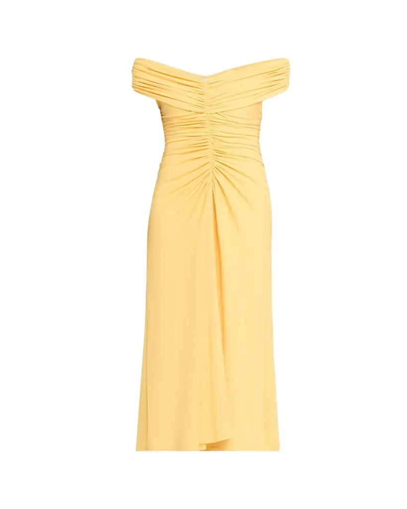 SIMKHAI Sheyda Draped Jersey Midi Dress