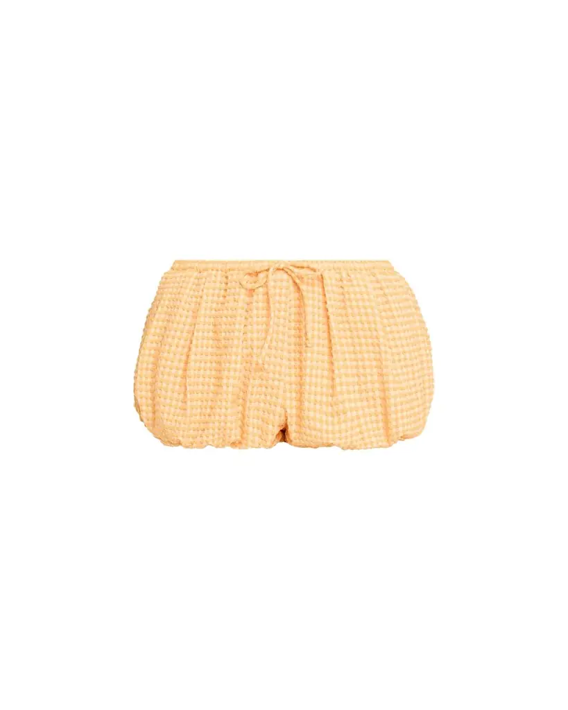 SIMKHAI Addie Textured Gingham Bubble Shorts