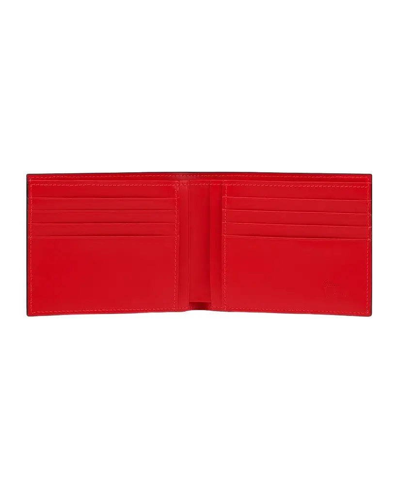 Christian Louboutin Men 's Canopy Printed Leather Bifold Wallet