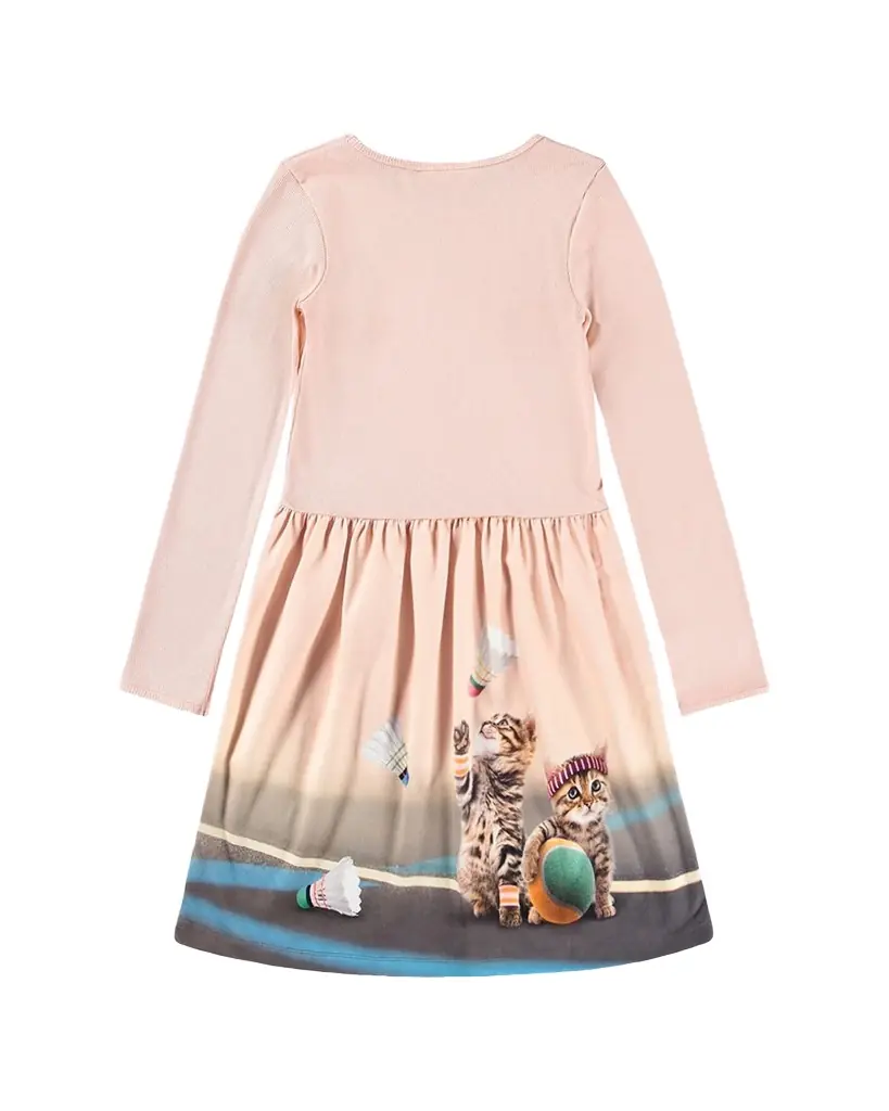 Molo Girl 's Credence Long-Sleeve Stretch Cotton Dress, Size 2-6