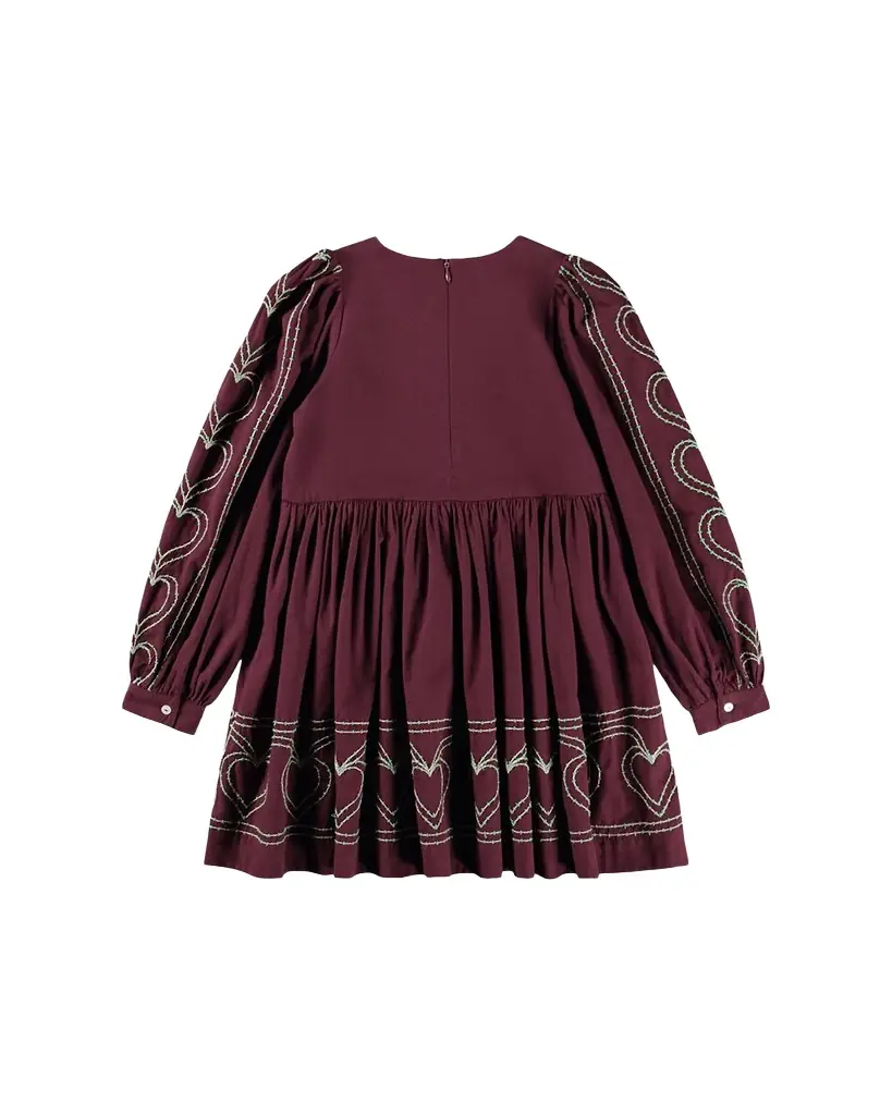 Molo Girl 's Cybil Embroidered Long-Sleeve Poplin Dress, Size 7-12