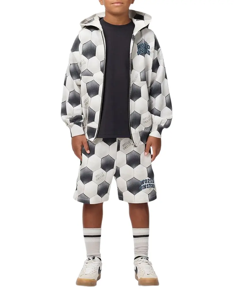Molo Boy 's Mazz Football Noise Zip-Up Hoodie, Size 8-12