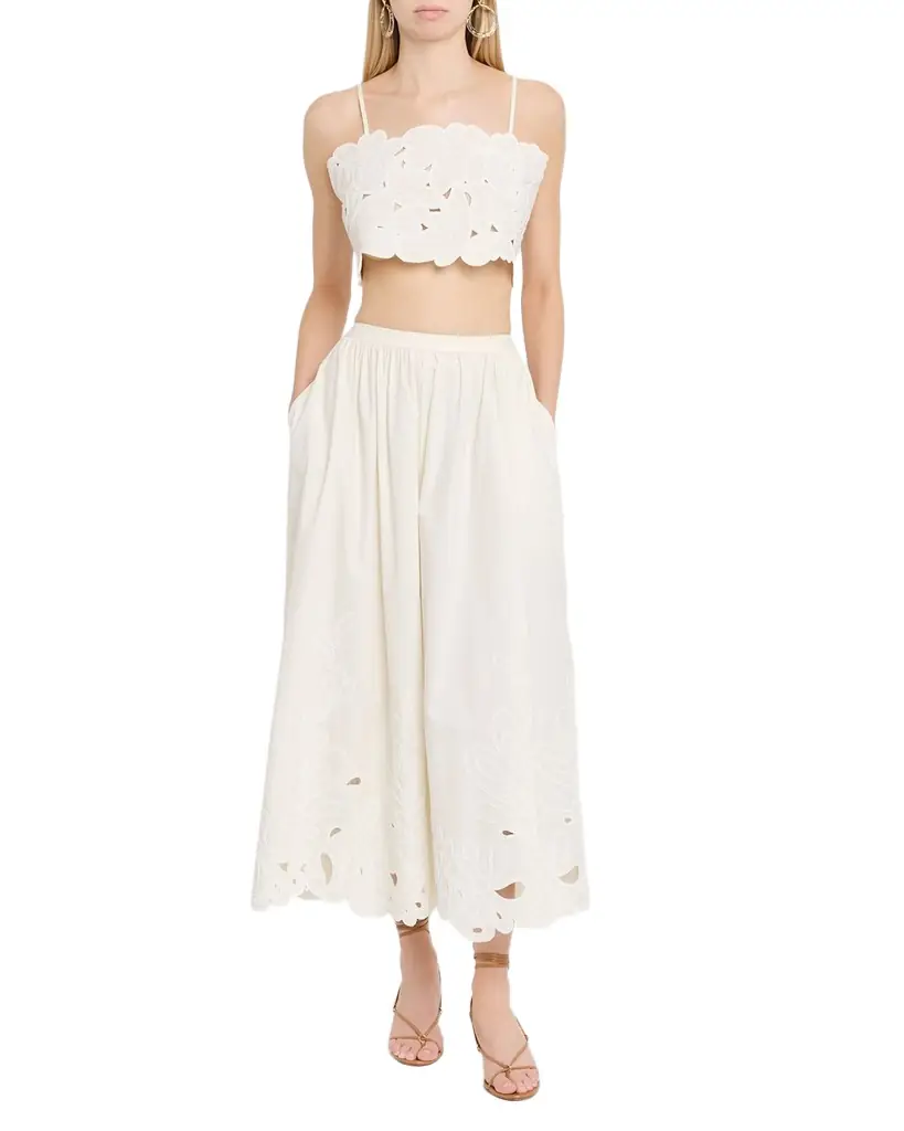 Cinq a Sept Caterina Paisley Bloom Crop Top