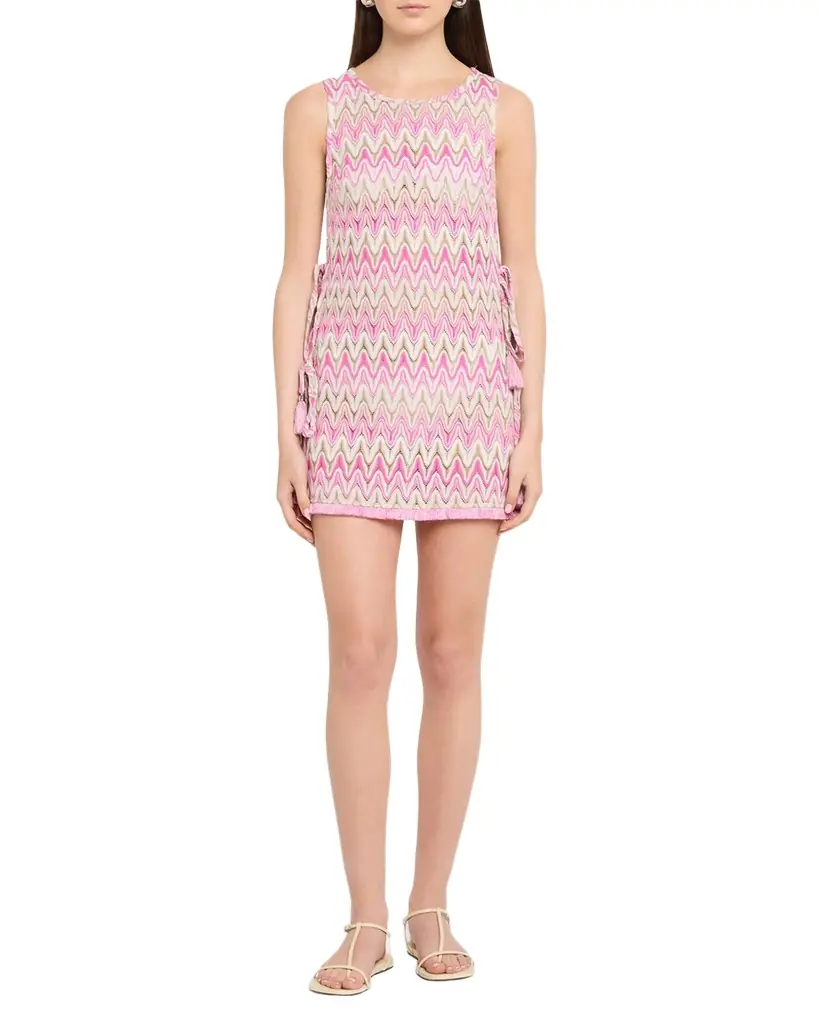 Ramy Brook Kimber Zig-Zag Coverup Mini Dress