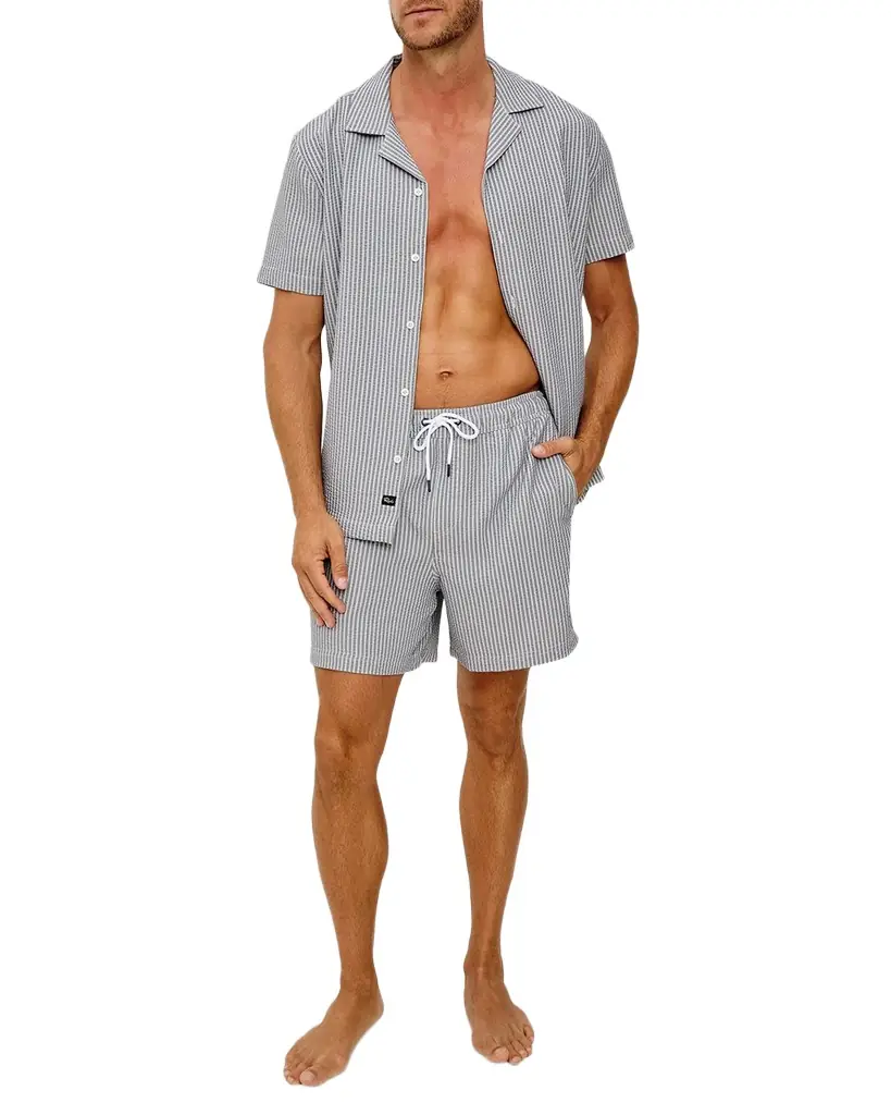 Rails Men 's La Brea Deck-Striped Swim Shorts
