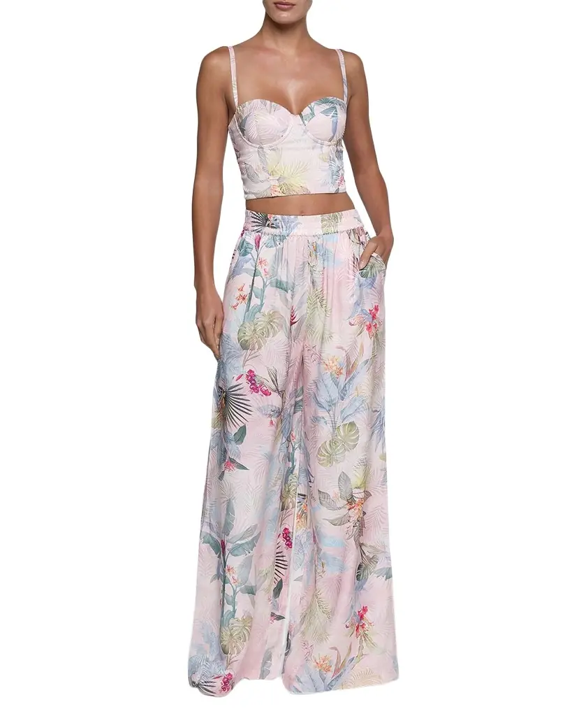 L 'Agence Sonya Palm Bralette Top
