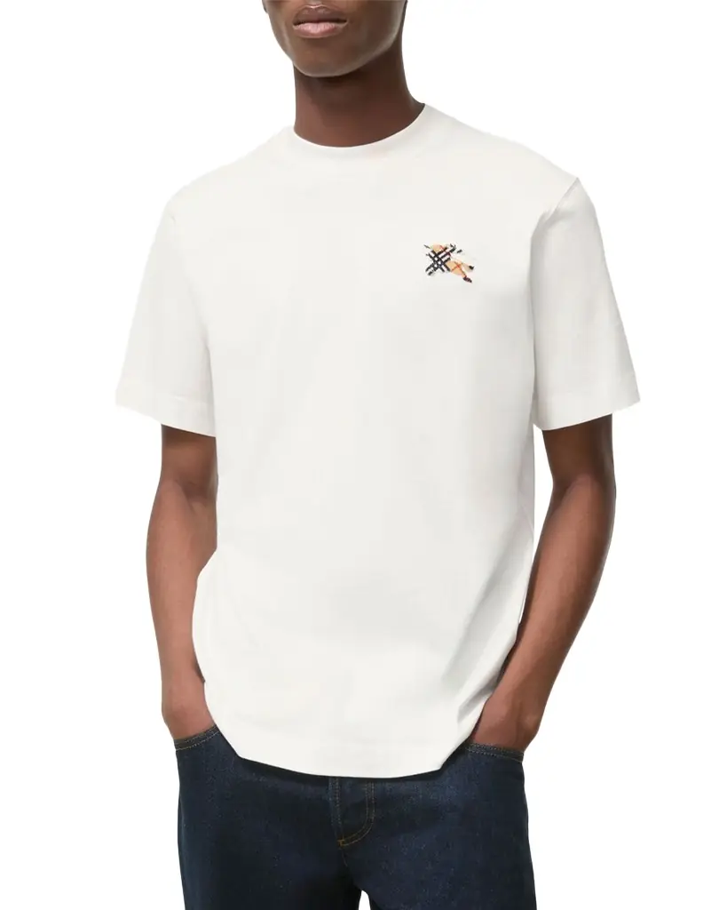 Burberry Men 's Seth Slim-Fit Check EKD Cotton T-Shirt